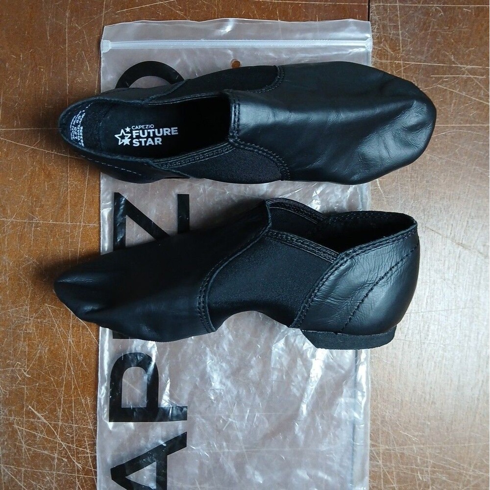 Capezio Girl's Future Star Dance Jazz Shoes Black Size 1.5 New